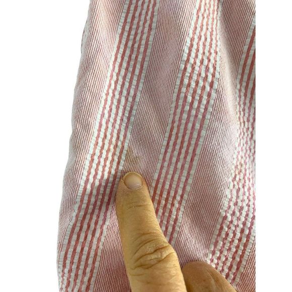 Nautica Seersucker Pink Cotton Burmuda Shorts Cruise Ship Size 34 6366 GUC - Picture 5 of 11